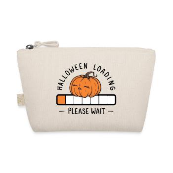 citrouille disant Halloween chargement s’il vous plaît attendez - Trousse biologique - nature - Devant