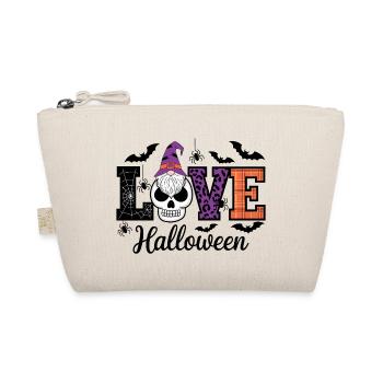 Halloween Love Lettering Gnome - Organic Pouch - nature - Front