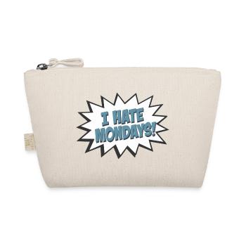 Speech Bubble I Hate Mondays - Organic Pouch - nature - Front
