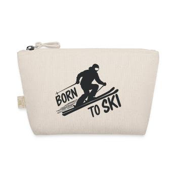 Né pour le ski Skieurs Ski Sports d’hiver - Trousse biologique - nature - Devant