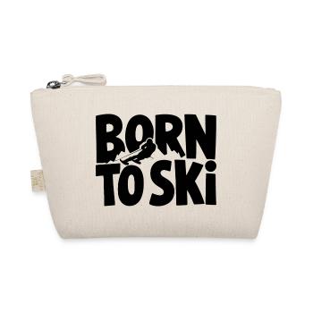 Né pour le ski Skieurs Ski Sports d’hiver - Trousse biologique - nature - Devant