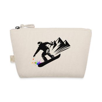 Snowboard Snowboarder Snowboarden Wintersport - Bio-Täschchen - Natur - Vorne
