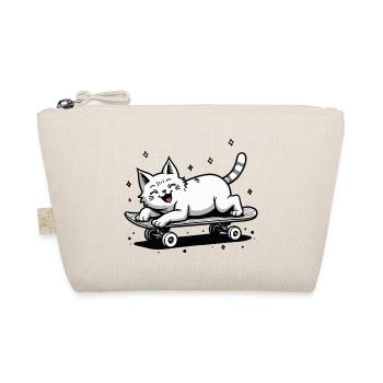Skateur Skateur Chat Skateboard Patinage - Trousse biologique - nature - Devant