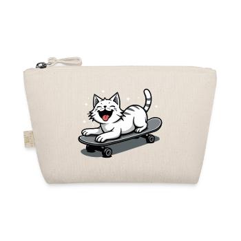 Skateur Skateur Chat Skateboard Patinage - Trousse biologique - nature - Devant