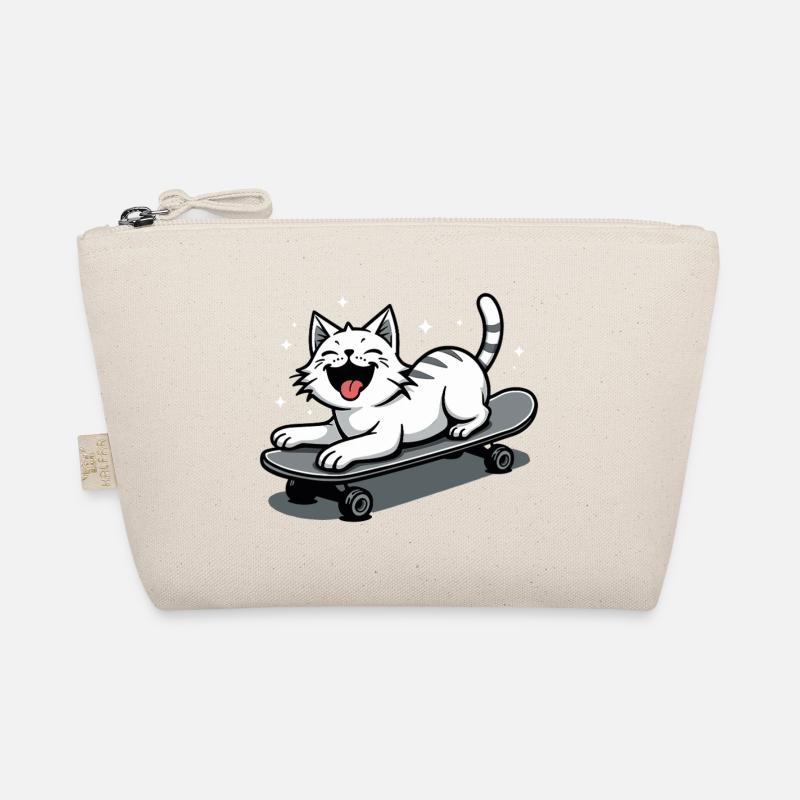 Skateboarder Skater Cat Skateboard Skating Organic Pouch