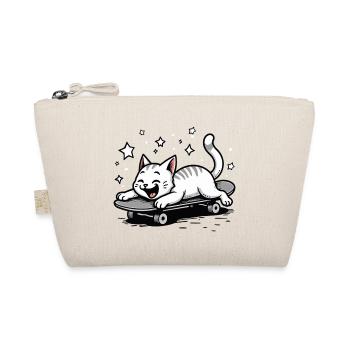 Skateur Skateur Chat Skateboard Patinage - Trousse biologique - nature - Devant