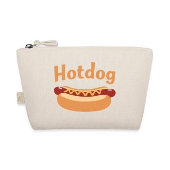Hotdog Love in Black and White Look - Organic Pouch - nature - Front