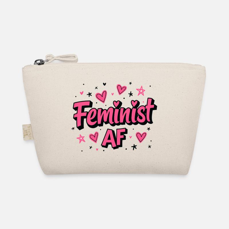 Feminist AF Statement Spruch Sprüche Bio-Täschchen