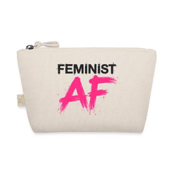 Feminist AF Statement Spruch Sprüche - Bio-Täschchen - Natur - Vorne