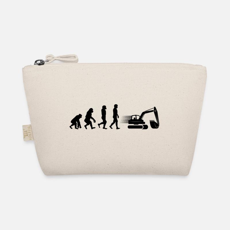 Excavator Backhoe Operator Evolution Funny Organic Pouch