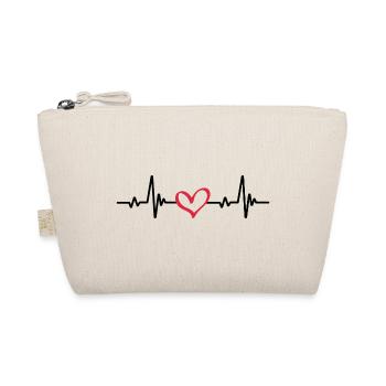 Heartbeat with the Heart - Love - Organic Pouch - nature - Front