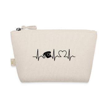 ECG curve - heart curve - analog telephone - Organic Pouch - nature - Front