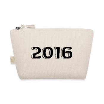 Millésime 2016 Naissance Anniversaire Rétro 2016 - Trousse biologique - nature - Devant