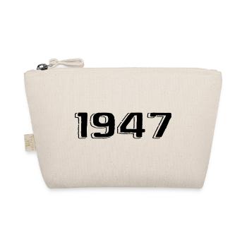 Vintage 1947 Born Birthday Retro 1947 - Organic Pouch - nature - Front