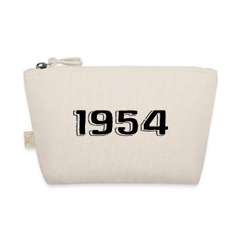 Vintage 1954 Born Birthday Retro 1954 - Organic Pouch - nature - Front