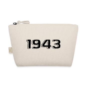 Vintage 1943 Born Birthday Retro 1943 - Organic Pouch - nature - Front