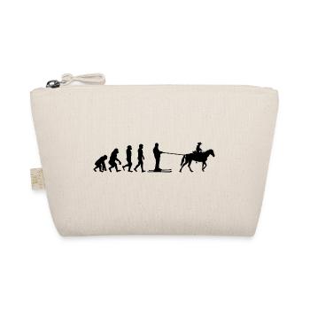 Horse Skijoring Skiing Winter Sport Evolution - Organic Pouch - nature - Front