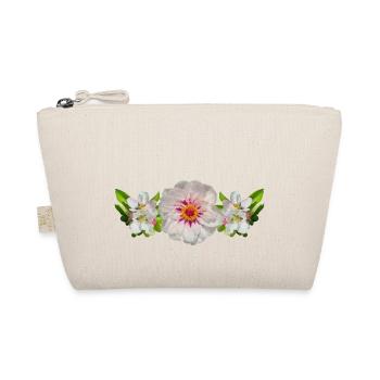 3 Blossoms Flowers Paeonie Rose Flower Band - Organic Pouch - nature - Front