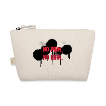 No Pain NO GAIN Design - Bio-Täschchen - Natur - Vorne