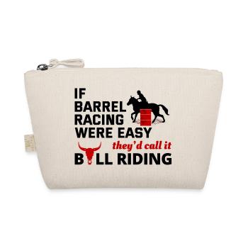 Barrel Racer Rodeo Racing Horse Riding Race Lustig - Bio-Täschchen - Natur - Vorne