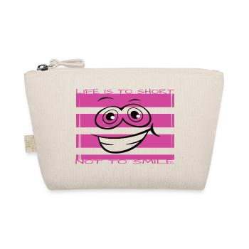 Life is too short not to smile - Organic Pouch - nature - Front