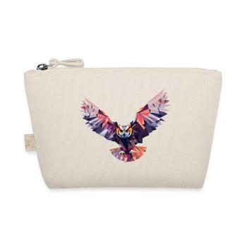 GEOMETRIC OWL, ABSTRACT OWL ART - Organic Pouch - nature - Front