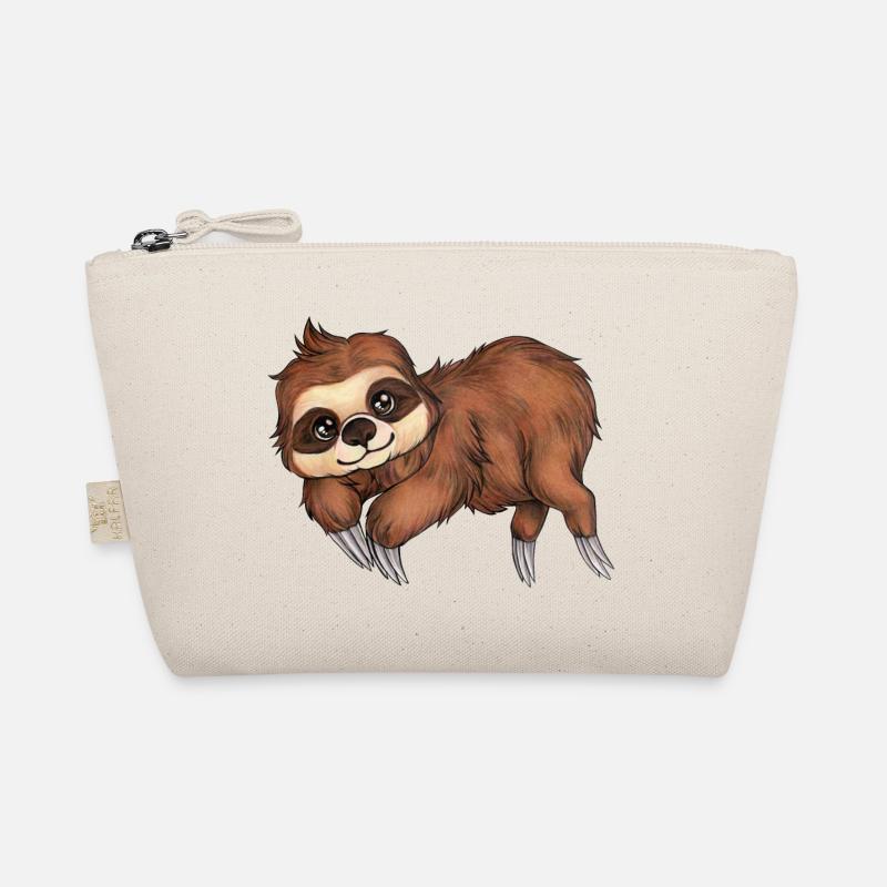 Süßes Chibi Faultier Sloth Geschenk Kind Bio-Täschchen