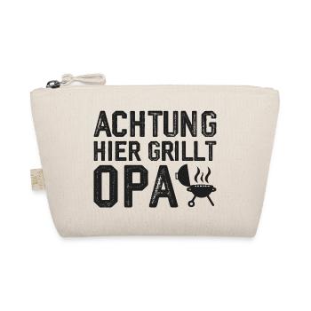 Grillen Grillmeister Opa Grill Geschenkidee - Bio-Täschchen - Natur - Vorne