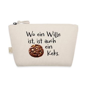 wo ein Wille ist, ist auch ein Keks - sw - Bio-Täschchen - Natur - Vorne