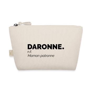 Fête des mères Daronne Maman patronne définition - Trousse biologique - nature - Devant