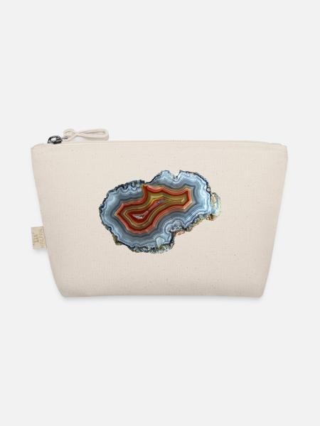 Achat Mineral Quarz Druse Geologie Schmuckstein - Bio-Täschchen - Natur - Vorne