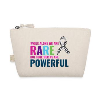 Rare Disease Awareness Day Zebra Ribbon Fighter - Organic Pouch - nature - Front