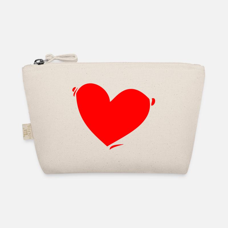 Rotes Herz Bio-Täschchen