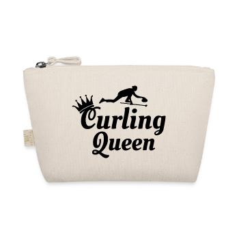 Curling Sweeping Winter Ice Sport Curler Funny - Organic Pouch - nature - Front