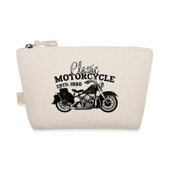 Retro 1990 Motorrad Biker Motorrad Geburtstag 1990 - Bio-Täschchen - Natur - Vorne