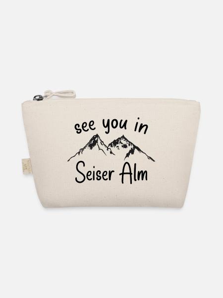 Seiser Alm Snowboarden Wandern und Ski fahren - Bio-Täschchen - Natur - Vorne