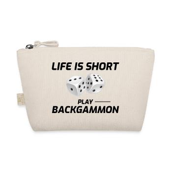 Backgammon Spieler Brettspiel lustige Sprüche Geschenk - Bio-Täschchen - Natur - Vorne