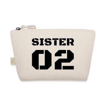 Design de t-shirt avec le lettrage « Sister 02 » - Trousse biologique - nature - Devant