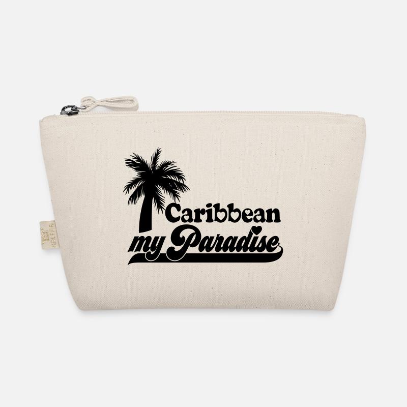 Farbe änderbar | Caribbean my Paradise - Bio-Täschchen - Natur