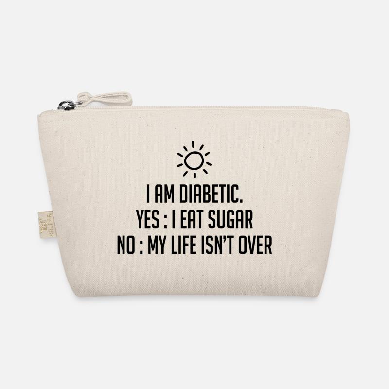 Ich bin Diabetiker - Bio-Täschchen - Natur