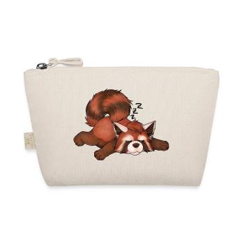 Niedlicher schlafender Kleiner Panda Geschenk - Bio-Täschchen - Natur - Vorne