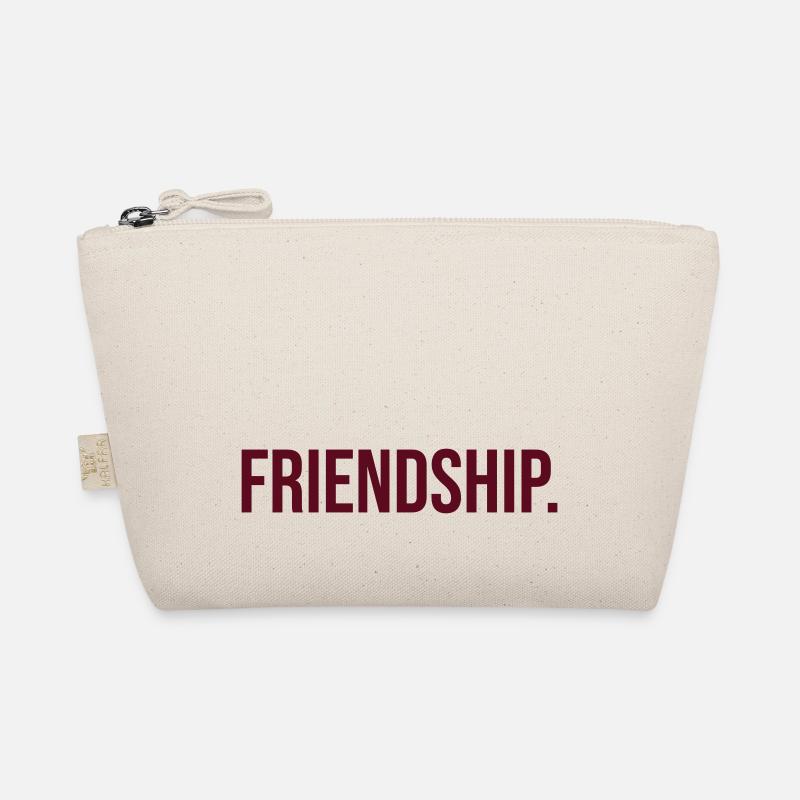 Freundschaft Wort Freund Minimalistisch Geschenk Bio-Täschchen