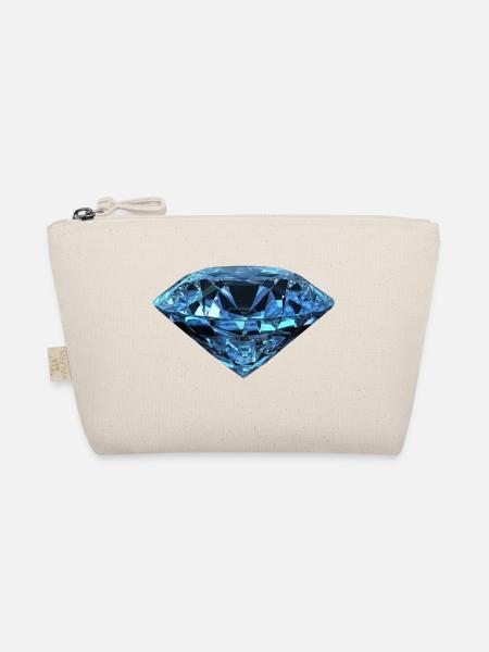Diamond jewel mineral gem jewelry - Organic Pouch - nature - Front