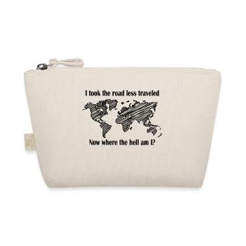 Logo en noir: j'ai pris la route la moins fréquentée - Trousse biologique - nature - Devant