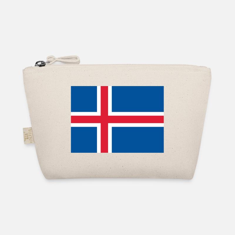 Island Flagge - Bio-Täschchen - Natur