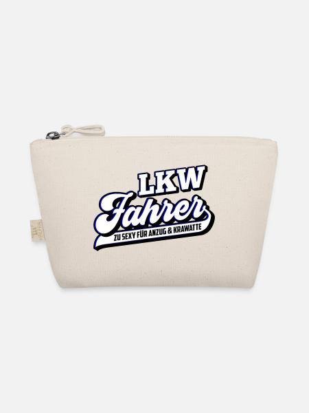 Farbe änderbar | Sexy Trucker LKW Fahrer Fernfahre - Bio-Täschchen - Natur - Vorne