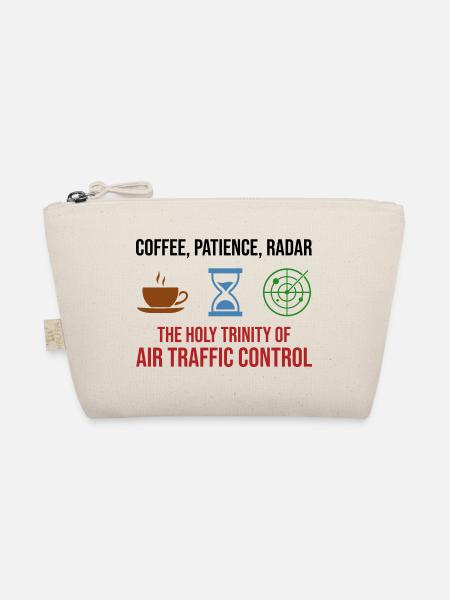 Air Traffic Controller ATC Coffee Patience Radar - Organic Pouch - nature - Front