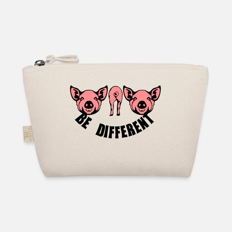 Schwein anders Humor Slogan Bio-Täschchen