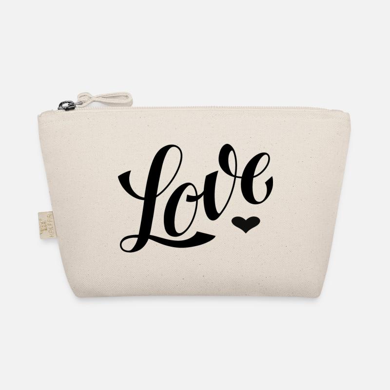 Love - Designed by KissingLetters - Bio-Täschchen - Natur