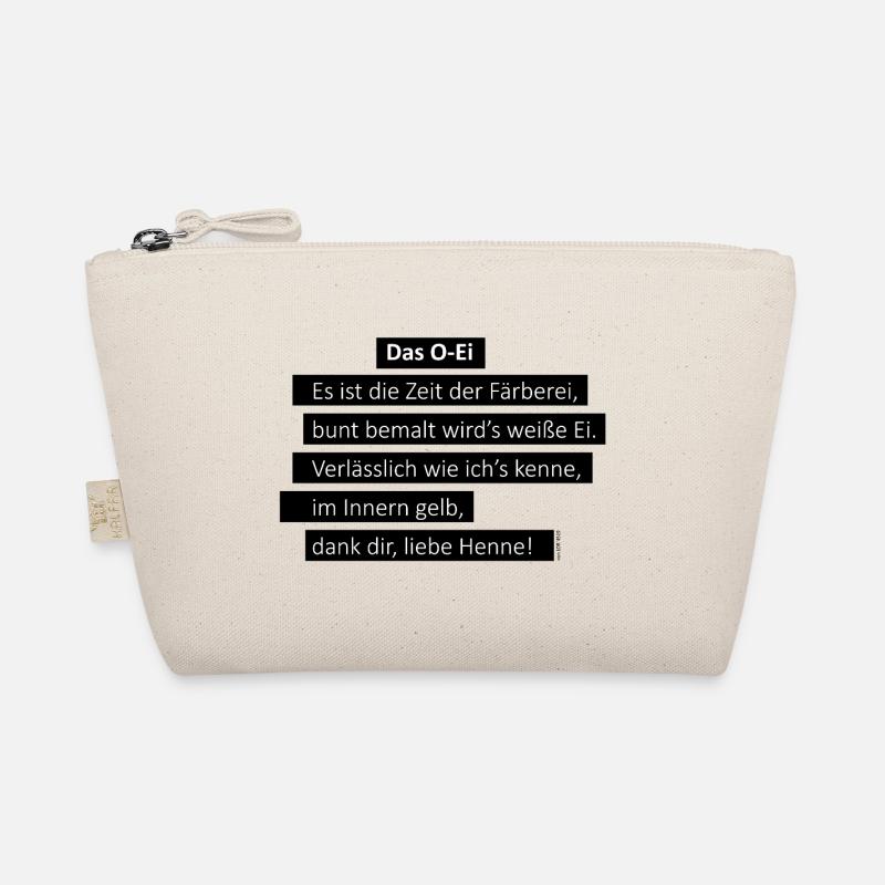 Das O-Ei auf schwarz Bio-Täschchen